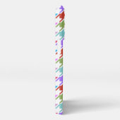 Hahnentrittmuster Multicolor+Weißmuster iPhone Hülle (Rechte Seite)