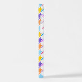 Hahnentrittmuster Multicolor+Weißmuster iPhone Hülle (Linke Seite)