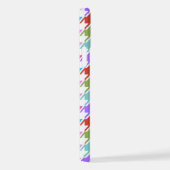 Hahnentrittmuster Multicolor+Weißmuster iPhone Hülle (Rechte Seite)