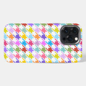 Hahnentrittmuster Multicolor+Weißmuster iPhone Hülle (Rückseite (Horizontal))