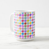 Hahnentrittmuster Multicolor+Weißmuster Kaffeetasse (Vorderseite Links)