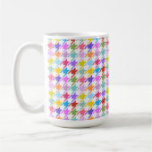 Hahnentrittmuster Multicolor+Weißmuster Kaffeetasse (Links)