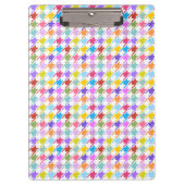 Hahnentrittmuster Multicolor+Weißmuster Klemmbrett (Vorderseite)