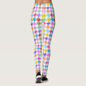 Hahnentrittmuster Multicolor+Weißmuster Leggings (Rückseite)