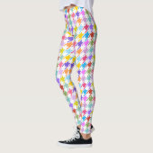 Hahnentrittmuster Multicolor+Weißmuster Leggings (Links)