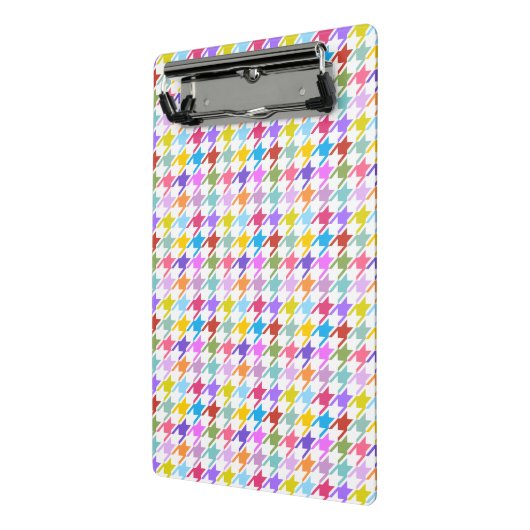 Hahnentrittmuster Multicolor+Weißmuster Mini Klemmbrett (Gewinkelt2)