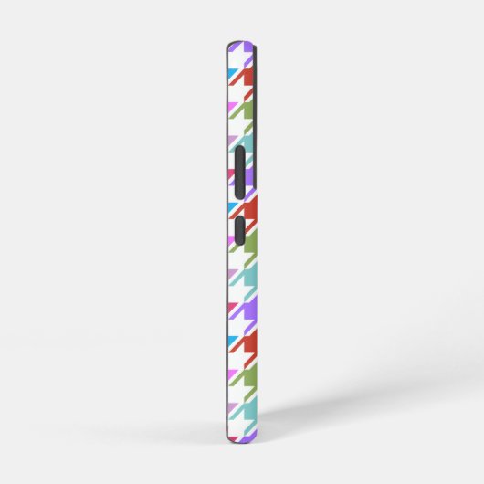 Hahnentrittmuster Multicolor+Weißmuster Samsung Galaxy Hülle (Rechte Seite)