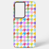 Hahnentrittmuster Multicolor+Weißmuster Samsung Galaxy Hülle (Rückseite)