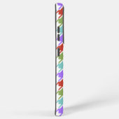 Hahnentrittmuster Multicolor+Weißmuster Samsung Galaxy Hülle (Rechte Seite)