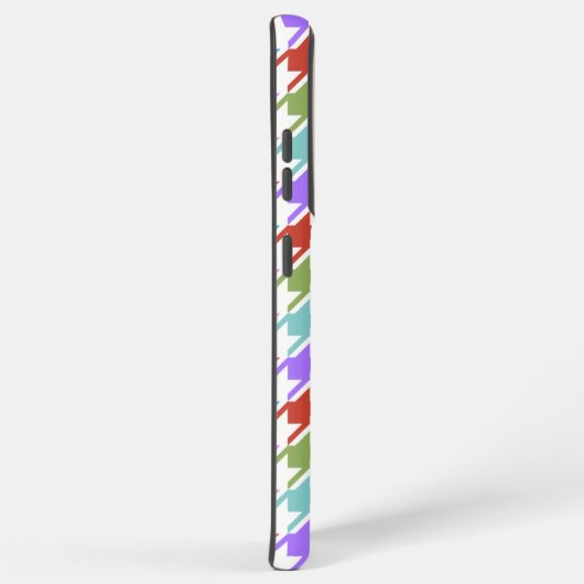 Hahnentrittmuster Multicolor+Weißmuster Samsung Galaxy Hülle (Rechte Seite)