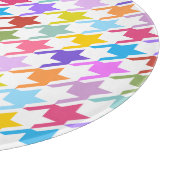 Hahnentrittmuster Multicolor+Weißmuster Schneidebrett (Ecke)