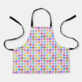 Hahnentrittmuster Multicolor+Weißmuster Schürze (Vorderseite)