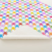 Hahnentrittmuster Multicolor+Weißmuster Sherpadecke (3/4)