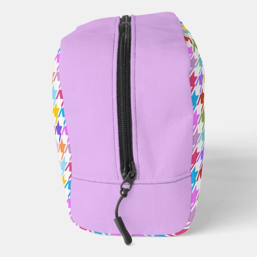 Hahnentrittmuster Multicolor+Weißmuster Waschbeutel (Rechts)