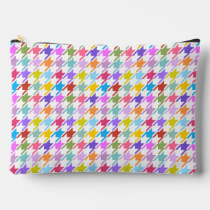 Hahnentrittmuster Multicolor+Weißmuster Zubehörtasche