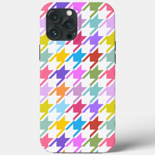 Hahnentrittmuster Multicolor+White Big Pattern Case-Mate iPhone Hülle (Rückseite)