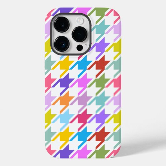 Hahnentrittmuster Multicolor+White Big Pattern Case-Mate iPhone Hülle (Rückseite)