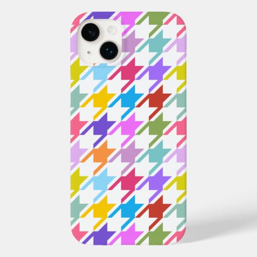 Hahnentrittmuster Multicolor+White Big Pattern Case-Mate iPhone Hülle (Rückseite)
