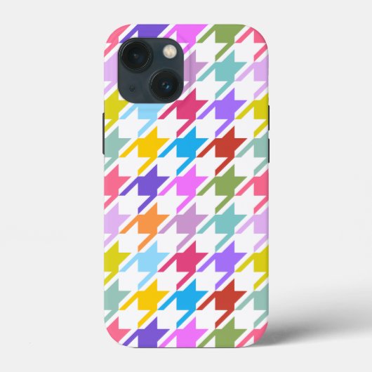 Hahnentrittmuster Multicolor+White Big Pattern Case-Mate iPhone Hülle (Rückseite)