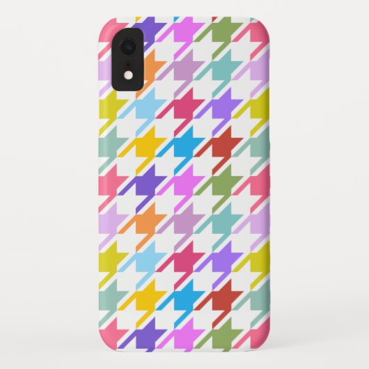 Hahnentrittmuster Multicolor+White Big Pattern Case-Mate iPhone Hülle (Rückseite)
