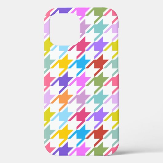 Hahnentrittmuster Multicolor+White Big Pattern Case-Mate iPhone Hülle (Rückseite)