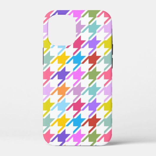 Hahnentrittmuster Multicolor+White Big Pattern Case-Mate iPhone Hülle (Rückseite)