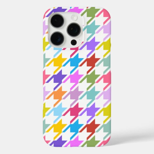 Hahnentrittmuster Multicolor+White Big Pattern Case-Mate iPhone Hülle (Rückseite)