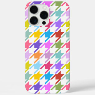 Hahnentrittmuster Multicolor+White Big Pattern iPhone 16 Pro Max Hülle