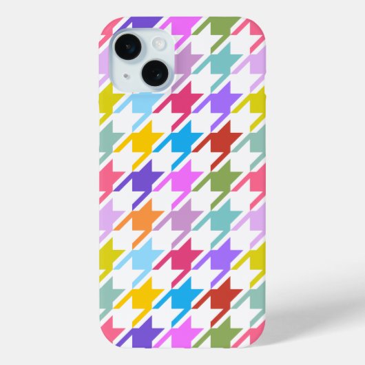 Hahnentrittmuster Multicolor+White Big Pattern Case-Mate iPhone Hülle (Rückseite)