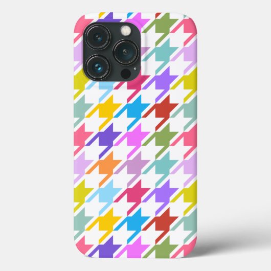 Hahnentrittmuster Multicolor+White Big Pattern Case-Mate iPhone Hülle (Rückseite)