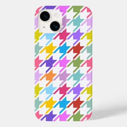 Hahnentrittmuster Multicolor+White Big Pattern Case-Mate iPhone Hülle (Rückseite)