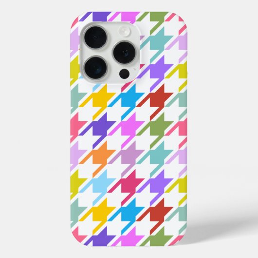 Hahnentrittmuster Multicolor+White Big Pattern Case-Mate iPhone Hülle (Rückseite)