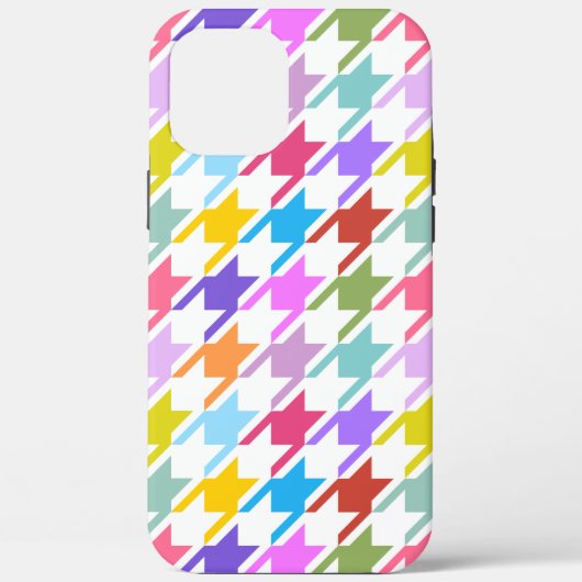 Hahnentrittmuster Multicolor+White Big Pattern Case-Mate iPhone Hülle (Rückseite)
