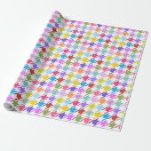 Hahnentrittmuster Multicolor+White Big Pattern Geschenkpapier (Ungerollt)