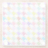 Hahnentrittmuster Multicolor+White Big Pattern Glasuntersetzer (Rückseite)