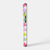 Hahnentrittmuster Multicolor+White Big Pattern iPhone 15 Hülle (Linke Seite)