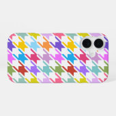 Hahnentrittmuster Multicolor+White Big Pattern iPhone 16 Hülle (Rückseite (Horizontal))