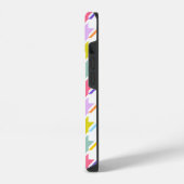 Hahnentrittmuster Multicolor+White Big Pattern iPhone Hülle (Linke Seite)