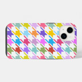 Hahnentrittmuster Multicolor+White Big Pattern iPhone Hülle (Rückseite (Horizontal))