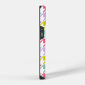 Hahnentrittmuster Multicolor+White Big Pattern iPhone Hülle (Rechte Seite)
