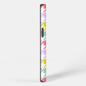 Hahnentrittmuster Multicolor+White Big Pattern iPhone Hülle (Rechte Seite)
