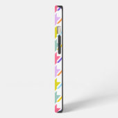 Hahnentrittmuster Multicolor+White Big Pattern iPhone Hülle (Linke Seite)