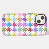 Hahnentrittmuster Multicolor+White Big Pattern iPhone Hülle (Rückseite (Horizontal))