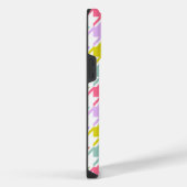 Hahnentrittmuster Multicolor+White Big Pattern iPhone Hülle (Rechte Seite)