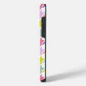 Hahnentrittmuster Multicolor+White Big Pattern iPhone Hülle (Linke Seite)