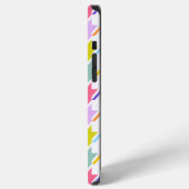 Hahnentrittmuster Multicolor+White Big Pattern iPhone Hülle (Linke Seite)