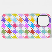 Hahnentrittmuster Multicolor+White Big Pattern iPhone Hülle (Rückseite (Horizontal))