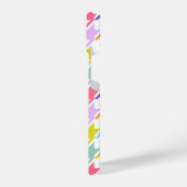 Hahnentrittmuster Multicolor+White Big Pattern iPhone Hülle (Linke Seite)