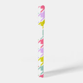 Hahnentrittmuster Multicolor+White Big Pattern iPhone Hülle (Rechte Seite)