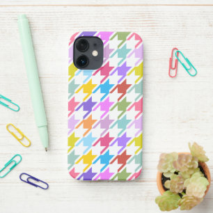 Hahnentrittmuster Multicolor+White Big Pattern iPhone 12 Mini Hülle